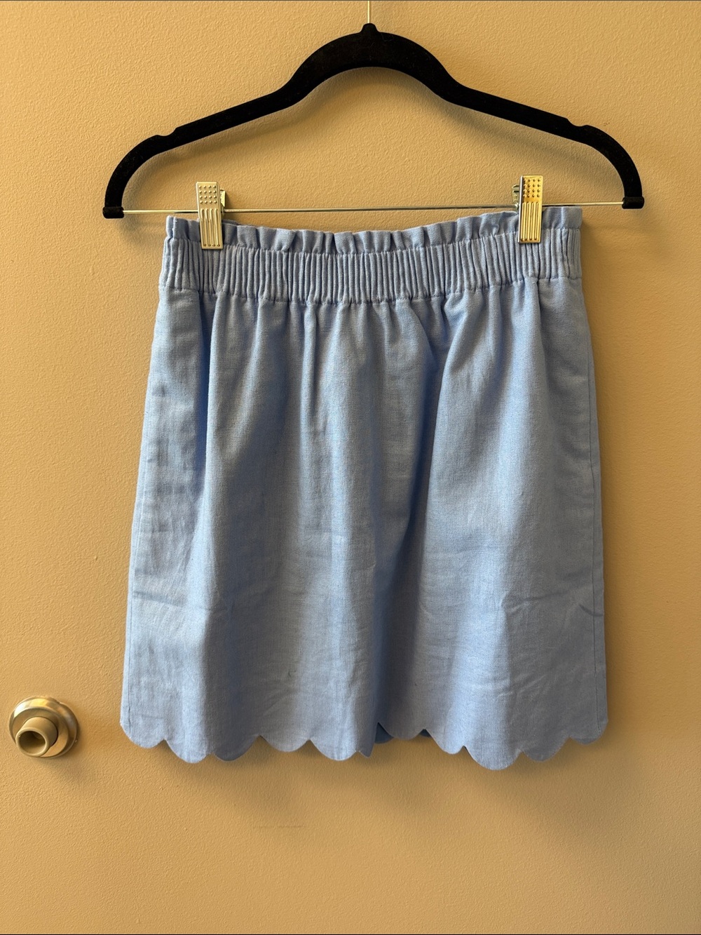 J. Crew Light Blue Scalloped Hem Skirt - Size 2